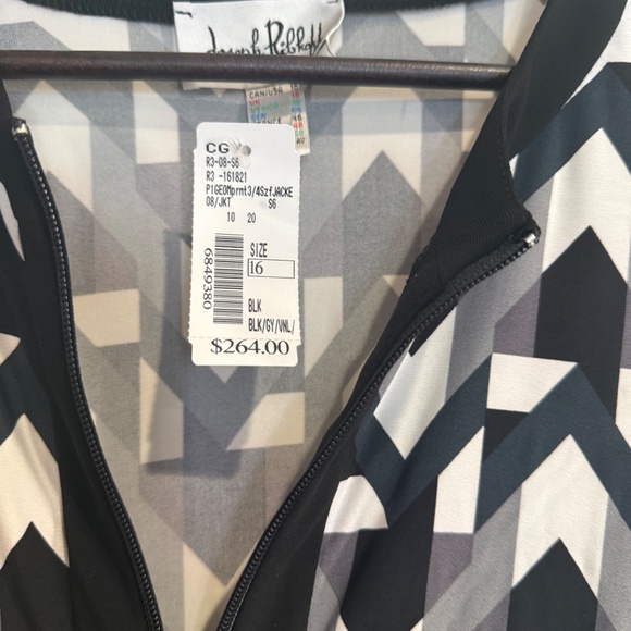 Joseph Ribkoff - geometric top/jacket - Picture 3 of 4